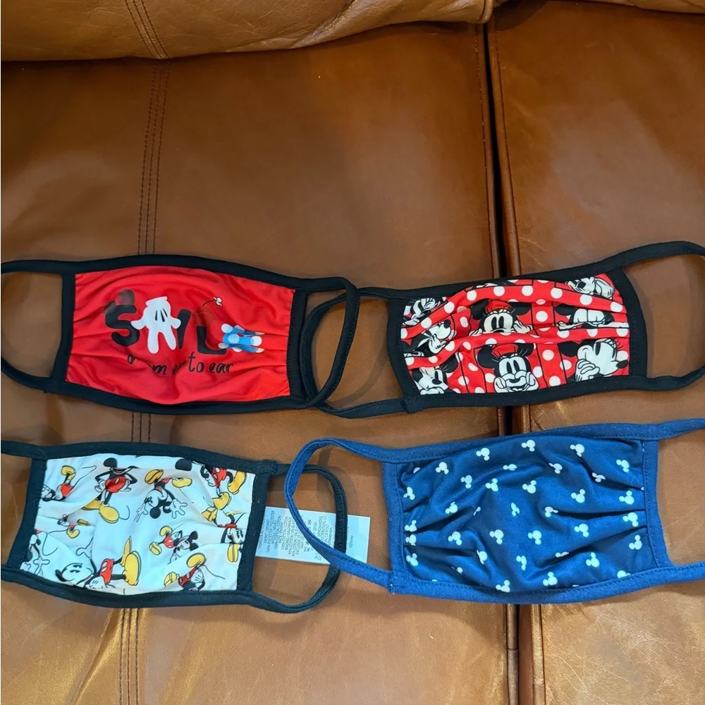 Disney New Kids Large Face Mask Collection - Red, Blue, and Multicolor